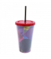 Copo Com Canudo Face Mickey Colorido 450ml 90 Anos - Disney