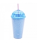 Copo Tampa Oval Azul Sereia 450ml - Projeto Kiwi