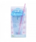 Copo Tampa Oval Azul Sereia 450ml - Projeto Kiwi