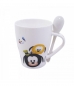 Caneca De Porcelana Com Colher Mickey & Minnie Tsum Tsum 310ml - Disney