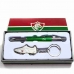 Jogo Caneta Roller Ball De Metal Com Chaveiro - Fluminense
