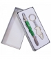 Jogo Caneta Roller Ball De Metal Com Chaveiro - Fluminense