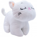 Gato Branco Olhos Fechados 26cm - Pelúcia