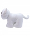 Gato Branco Olhos Abertos 26cm - Pelúcia