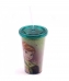 Copo Com Canudo Anna e Elsa 450ml Frozen - Disney