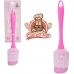 Espátula de Silicone Rosa com Cabo Acrílico 24X5cm