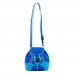 Bolsa Tiracolo Azul Rosto Stitch 16x8x17cm - Disney