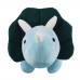 Dinossauro Triceratops Azul 21cm Pelucia
