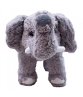 Elefante Cinza Tromba Levantada 16cm - Pelúcia