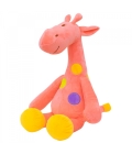 Girafa Rosa Pintas Coloridas 37cm - Pelúcia