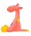 Girafa Rosa Pintas Coloridas 37cm - Pelúcia