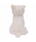 Cachorro Branco Schnauzer Sentado 28cm - Pelúcia