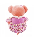 Ursa Salmão Sentada De Vestido Florido E Chapeuzinho 37cm