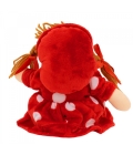Boneca Vermelho Círculos Com Chapéu 28cm