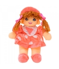 Boneca Rosa Círculos Com Chapéu 28cm