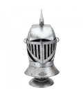 Enfeite Capacete Cavaleiro Medieval Prateado 47x25x22cm