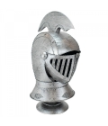 Enfeite Capacete Cavaleiro Medieval Prateado 47x25x22cm