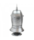Enfeite Capacete Cavaleiro Medieval Prateado 47x25x22cm