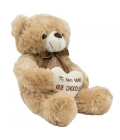 Urso Sentado Te Amo Mais Que Chocolate 29cm - Pelúcia