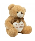 Urso Sentado Te Amo Mais Que Chocolate 48cm - Pelúcia