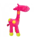 Girafa Rosa Com Pintas Coloridas 34cm - Pelúcia