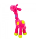 Girafa Rosa Com Pintas Coloridas 34cm - Pelúcia