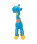 Girafa Azul Com Pintas Coloridas 34cm - Pelúcia