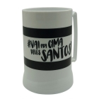 Caneca Branca Gel Isolante Térmico 400ml - Santos