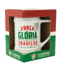 Caneca Porcelana Branca 500ml - Fluminense