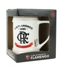 Caneca Porcelana Branca 500ml - Flamengo