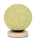 Luminária Bola Amarela 18x15x15cm
