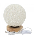 Luminária Bola Branca 18x15x15cm