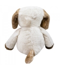 Cachorro Mancha Marrom Olho Sorrindo 18cm - Pelúcia