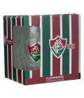 Caneca Vidro Brasão Metal 400ml - Fluminense