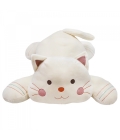 Gato Branco Deitado 47cm - Pelúcia
