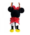 Mini Bolsa Pelúcia Minnie Coração Rainbow 20cm - Disney