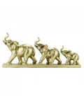 Elefante Dourado Crescendo 47cm - Resina Animais
