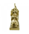 Elefante Dourado Crescendo 47cm - Resina Animais