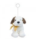 Chaveiro Cachorro Laço Orelhas Marrom 17cm - Pelúcia