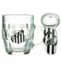 Caneca Vidro 310ml Com Abridor - Santos