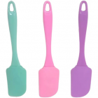 Espátula de Silicone cores Roxa, Verde e Rosa 23cm