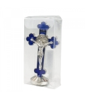 Crucifixo Metal Azul Uso Carro 8cm