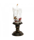 Luminária Vela Musical Papai Noel 26cm