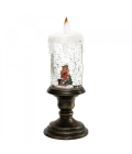 Luminária Vela Musical Papai Noel 26cm