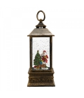 Luminária Lamparina Natalino Papai Noel 22cm