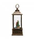 Luminária Lamparina Natalino Papai Noel 22cm