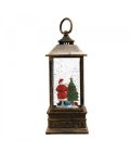 Luminária Lamparina Natalino Papai Noel 22cm