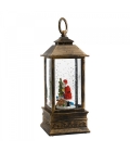 Luminária Lamparina Natalino Papai Noel 22cm