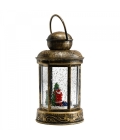 Luminária Lamparina Natalino Papai Noel 19cm