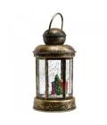Luminária Lamparina Natalino Papai Noel 19cm